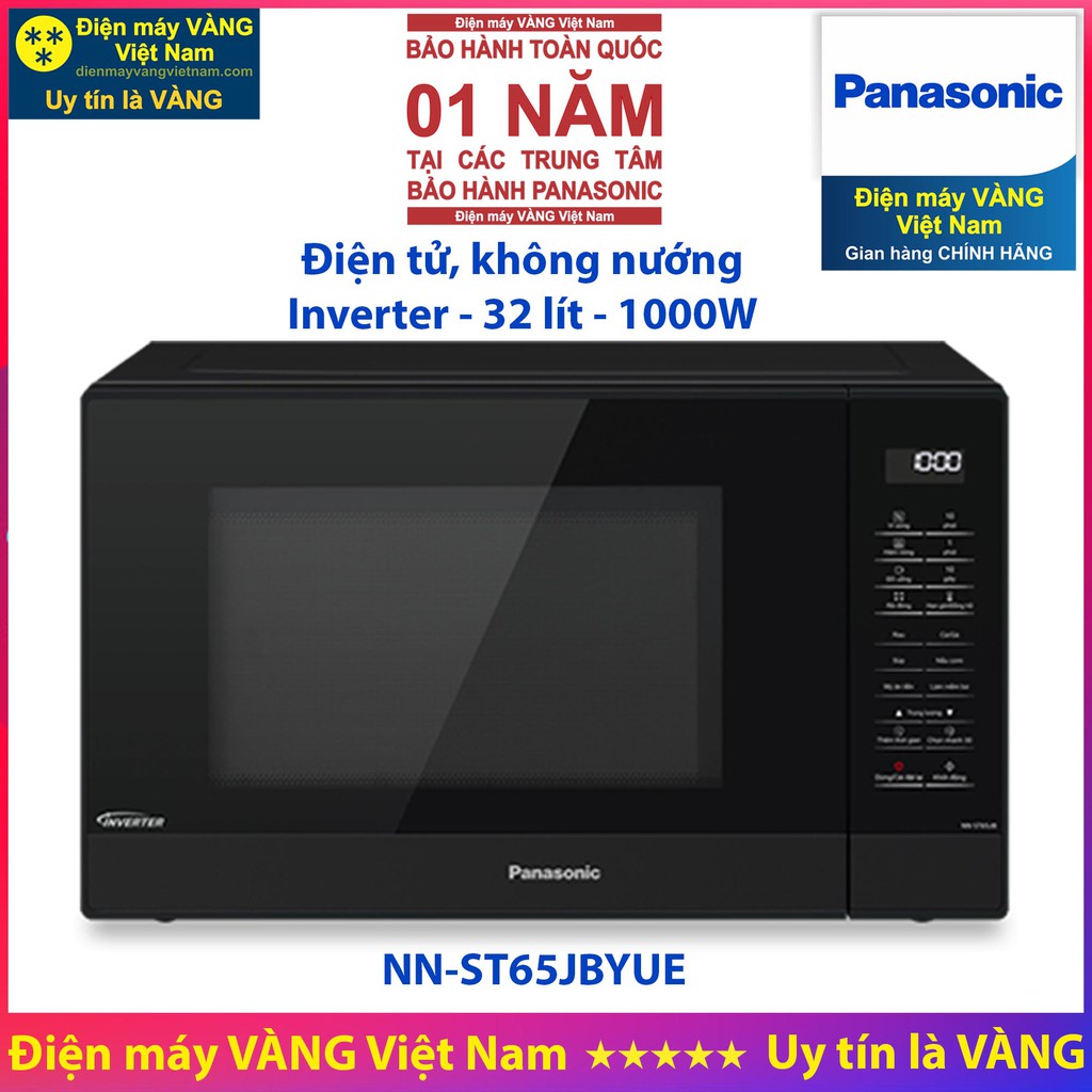 Lò vi sóng Panasonic NN-GF574MYUE NN-ST65JBYUE NN-GT65JBYUE NN-CT655MYUE - Hàng chính hãng (Bảo hành 1 năm toàn quốc)