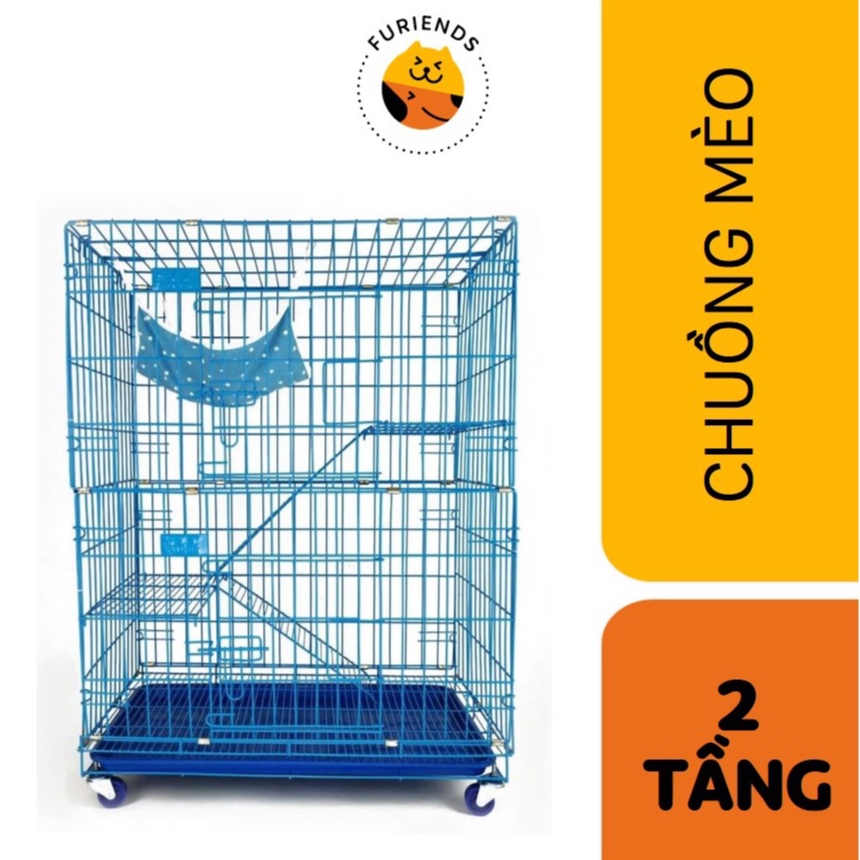 Chuồng mèo xếp 2 tầng