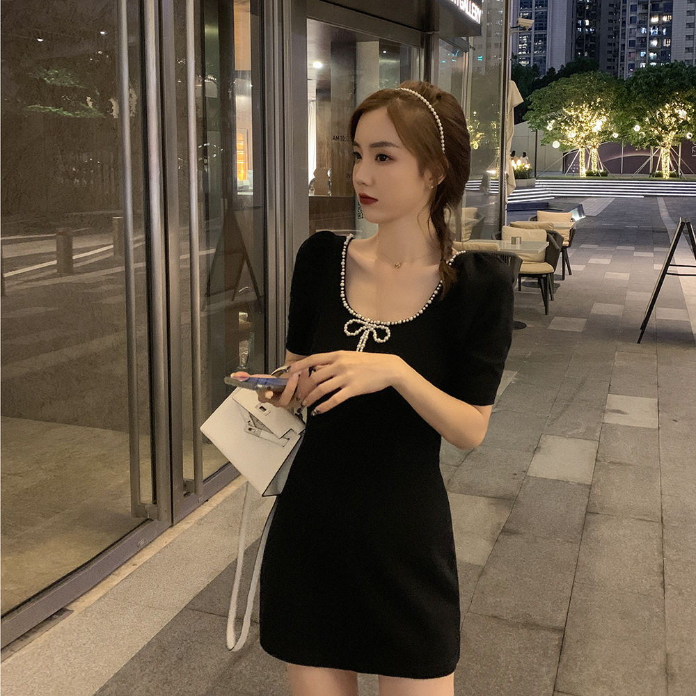 Đầm Đen Dự Tiệc Phối Nơ Phong Cách Retro Thanh Lịch | BigBuy360 - bigbuy360.vn