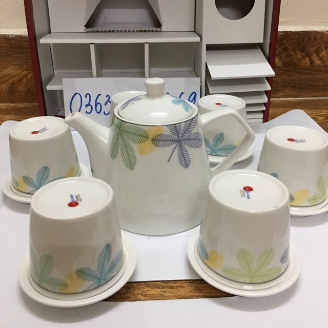 Bộ ấm trà gốm sứ cao cấp Donghwa