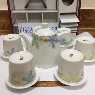 Bộ ấm trà gốm sứ cao cấp Donghwa