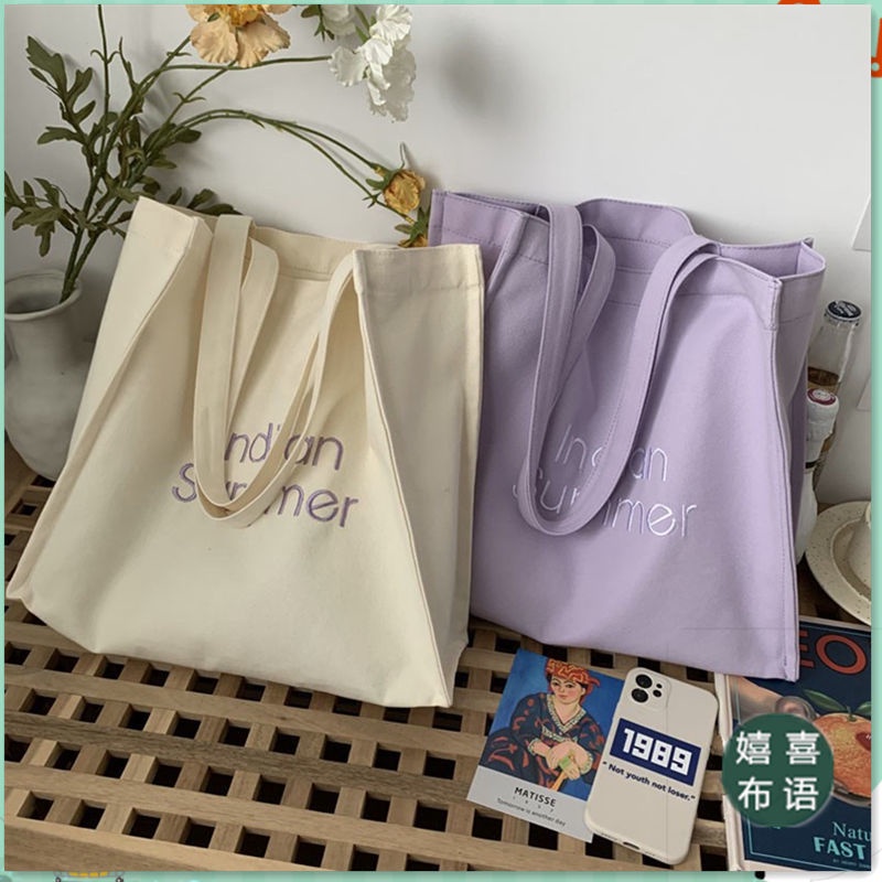 Túi Xách Canvas Đeo Vai Sức Chứa Lớn Phong Cách Mới