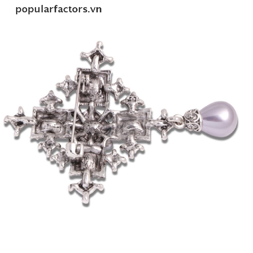 1 Huy Hiệu Cài Áo Hình Thánh Giá Đính Đá Thời Trang [VN]