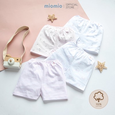 Combo 4 Quần Ngắn Sơ Sinh Mùa Hè MIOMIO Cho Bé Trai, Bé Gái (Từ 0 - 24 Tháng), Vải Cotton