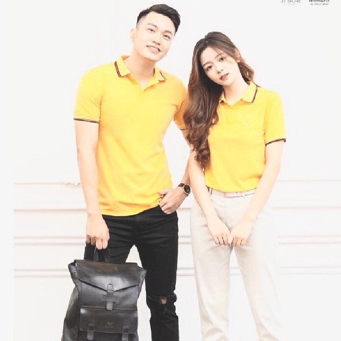 Áo thun Polo GẤU 194 Cá Sấu Viền Cổ Unisex vải cá sấu Poly co dãn 4 chiều dày dặn form gerular fit - 3 SỌC