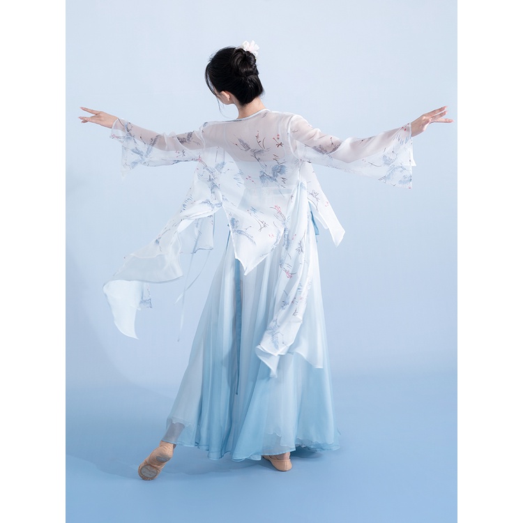 ((M &amp; E) [Chính Hãng] Đầm Khiêu Vũ Hán Phục Trung Quốc Hình Đám Mây Gạc Duyên Dáng Cho Bé Gái