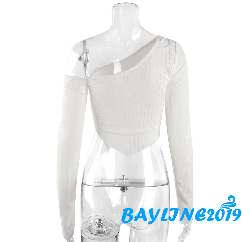 Áo Thun Dài Tay Cắt Xẻ Táo Bạo Thời Trang Nữ