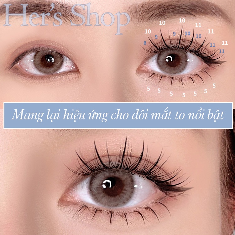 Hộp Mi Giả Tách Sợi Trên Và Dưới Nhiều Kiểu Dáng Tặng Keo Dán Mi - Set Mi Giả Chùm Đầy Đủ Tự Nối Tại Nhà
