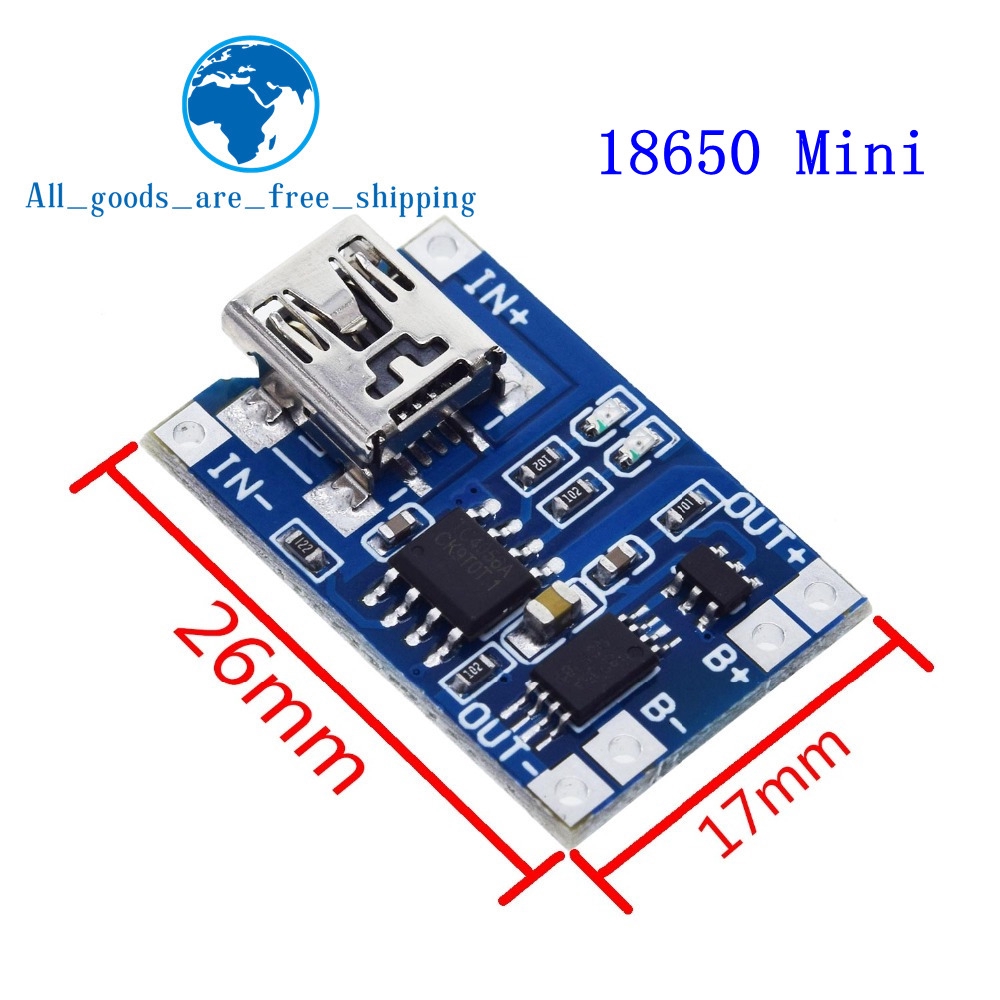 Mô Đun Sạc Pin 5V 1A 18650 TP4056 1A Cổng Type-c/Micro USB Tiện Dụng