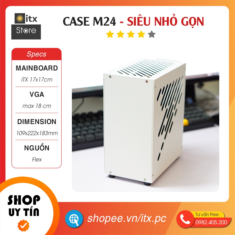 [ITX Store] - Combo Case iTX M24 Siêu Nhỏ Gọn (Case+Riser) | BigBuy360 - bigbuy360.vn