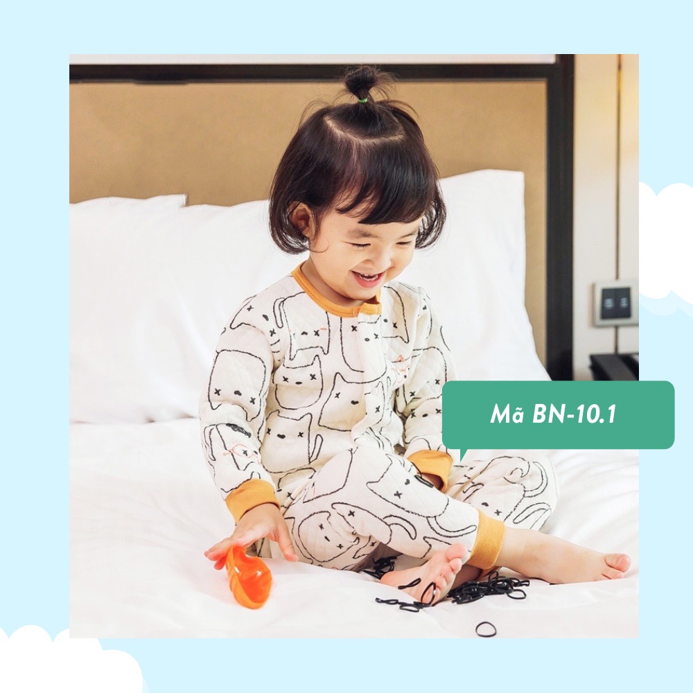 [FREESHIP] Bộ Nỉ Thu Đông Cho Bé Trai, Gái I Bộ Ngủ Giữ Nhiệt Cho Bé Dày Dặn Ấm Áp Mã BN -10