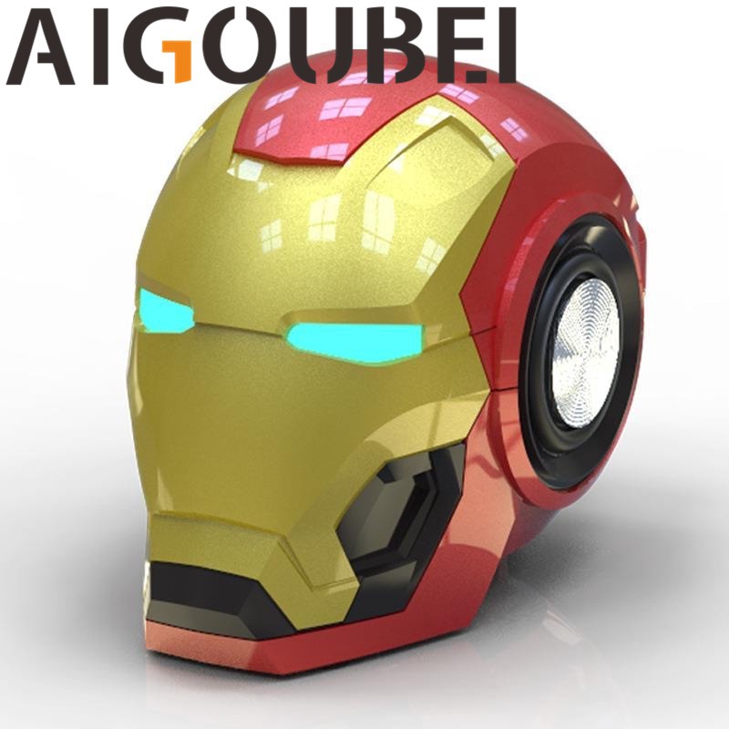 Loa Bluetooth không dây Iron Man hai màu hỗ trợ thẻ SD Ổ đĩa flash USB tại chỗ