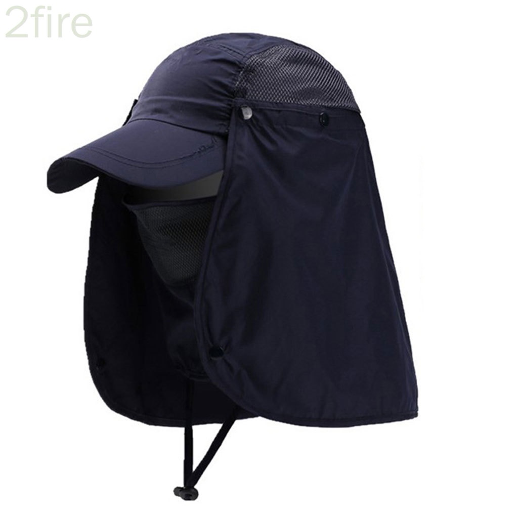 Mũ có miếng che tai và che cổ chống nắng chống tia UV khi đi câu cá/săn bắt/leo núi tiện dụng cho nam nữ