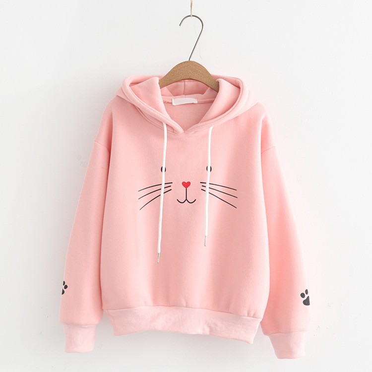 (Giá Sập Sàn) Áo Khoác Nỉ Hoodie H &amp; V Thời Trang Nữ Hình Cún Cute (Nhiều Màu)mẫu mới nhất 2018