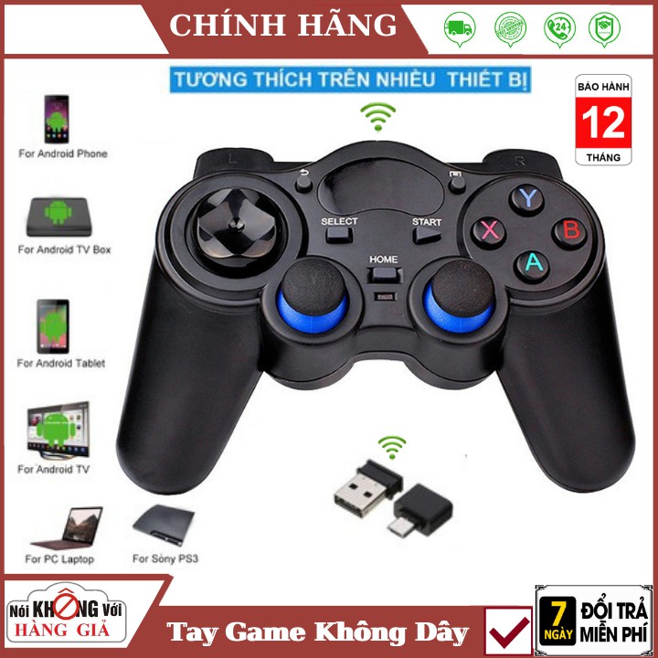 Tay cầm chơi game không dây 💥 FREESHIP 💥 2.4G thích hợp mọi loại máy PC / Laptop / Điện Thoại / TV Android / TV Box | BigBuy360 - bigbuy360.vn