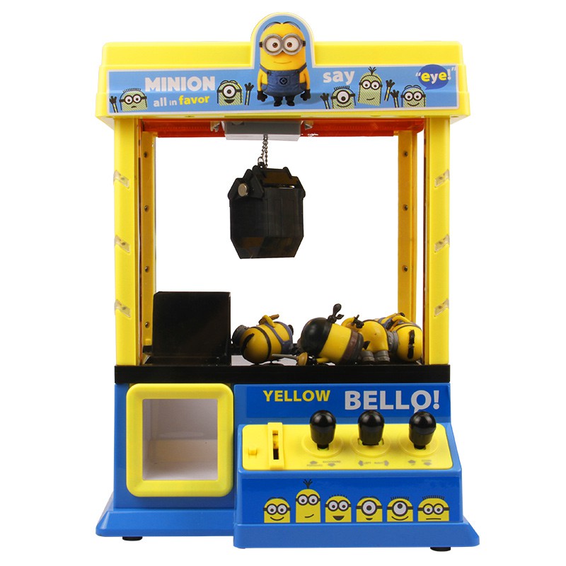 Máy vuốt Minions trò chơi mini hoạt động bằng đồng xu dành cho trẻ em làm kẹo