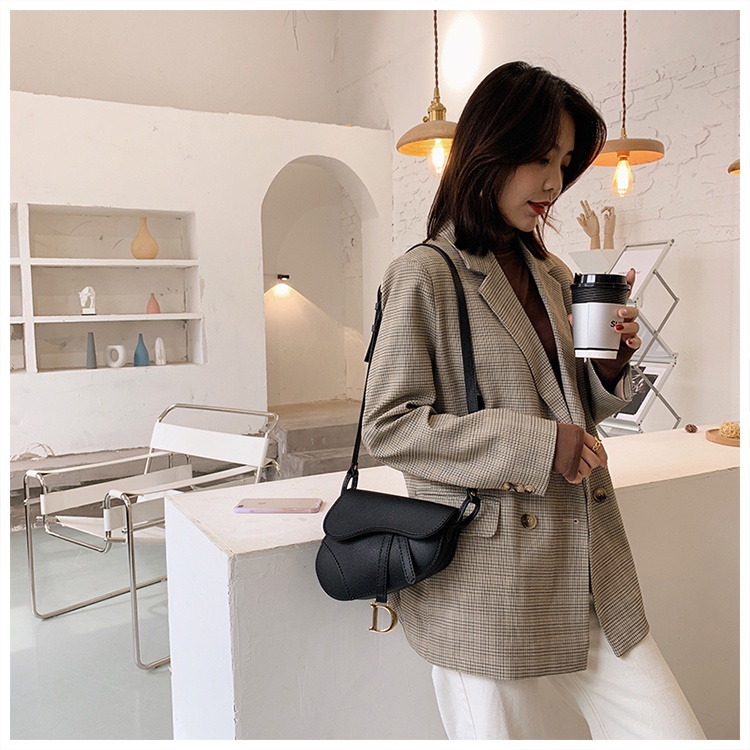 Túi xách nữ đẹp, túi đeo chéo yên ngựa Dior cầm tay dây đeo bản to thời trang Mibon