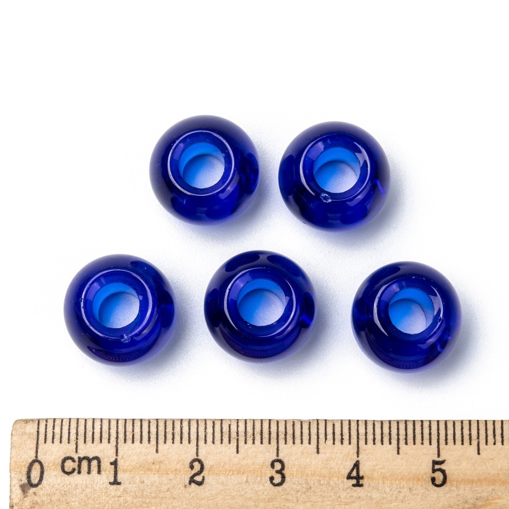 10-20 Hạt Xâu Xỏ Lỗ Lớn Màu Xanh Hoàng Gia 15x10mm: 5mm