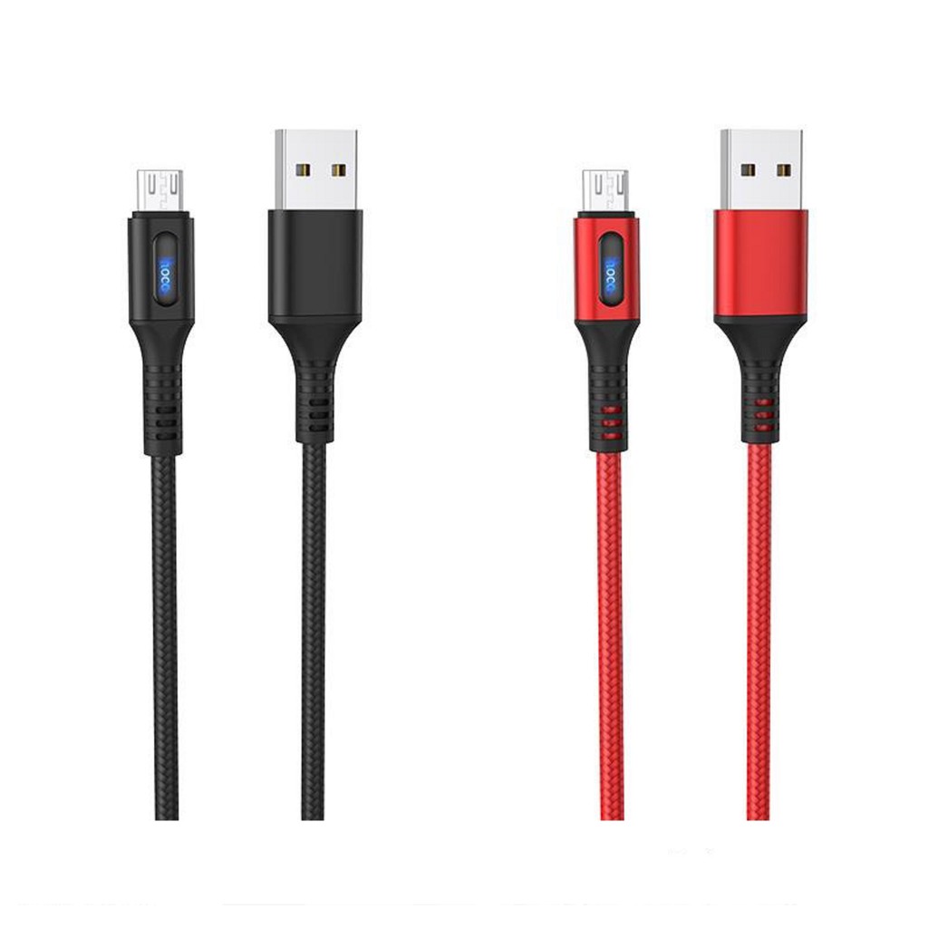 Cáp Sạc Nhanh 2.4A Hoco U79 Micro có đèn led hỗ trợ sạc và truyền dữ liệu