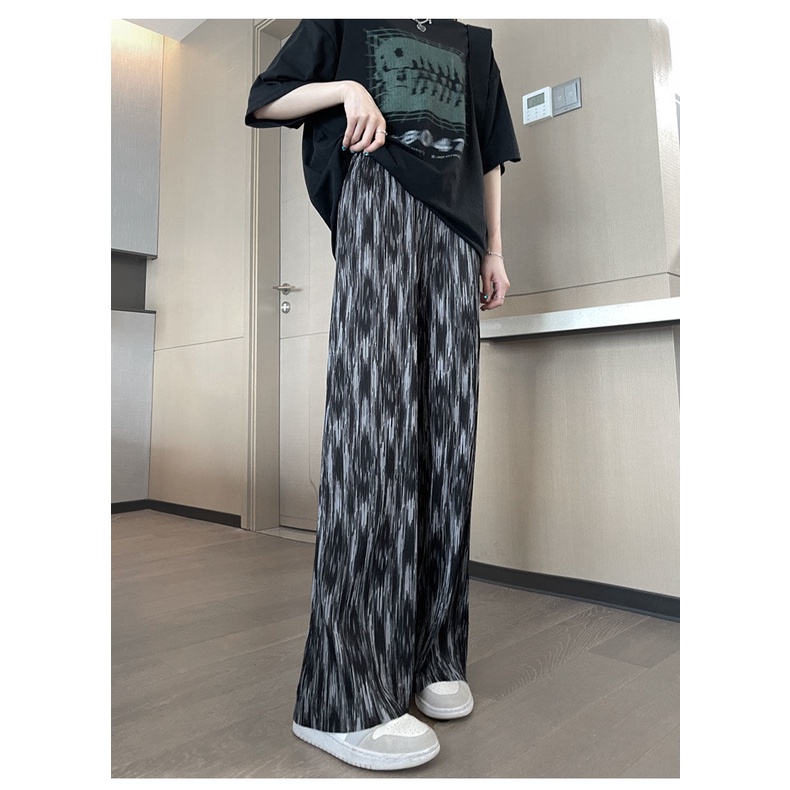 quần ống rộng dài vải lụa ống rộng thời trang mùa hè cho nữ