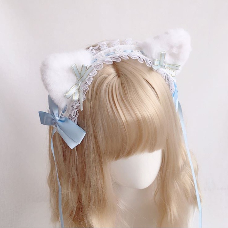 Băng Đô Nơ Tai Mèo Dễ Thương Phong Cách Lolita