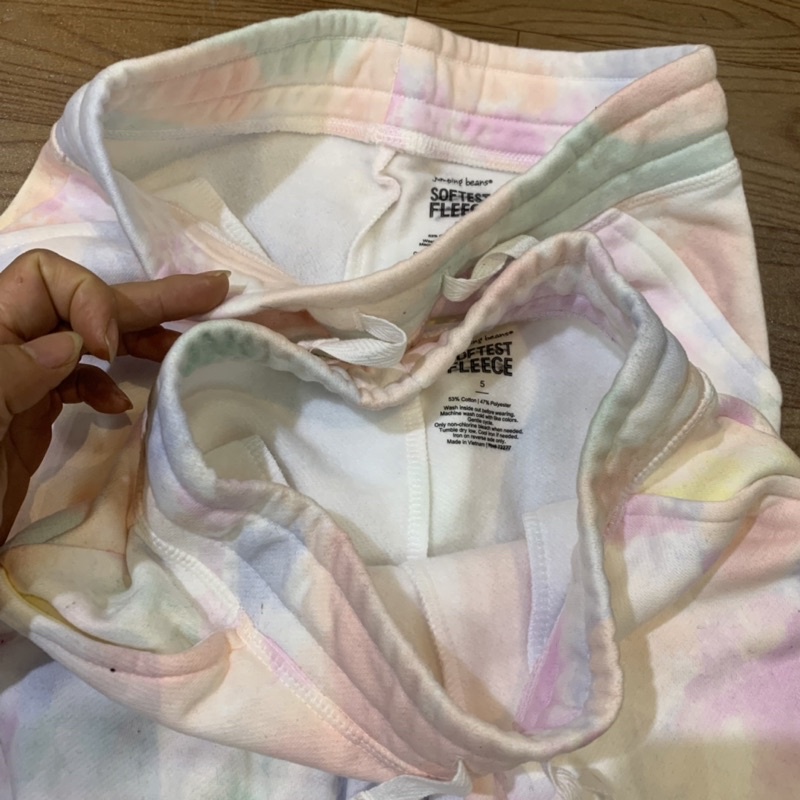 Quần jogger nỉ bông bé gái, hàng dư