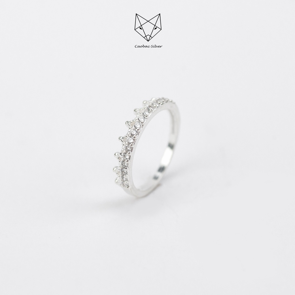 Nhẫn Bạc Ta Cao Cấp CaoBac Silver Vương Miện Phong Cách Sang Trọng Dành Tặng Riêng Cho Bạn Gái