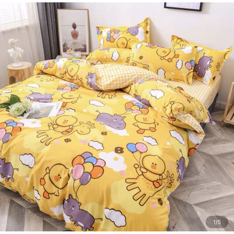 Bộ Chăn Ga Gối Hè Cao Cấp Bông Tấm Cotton Poly Full Kích Thước 2m x 2m2