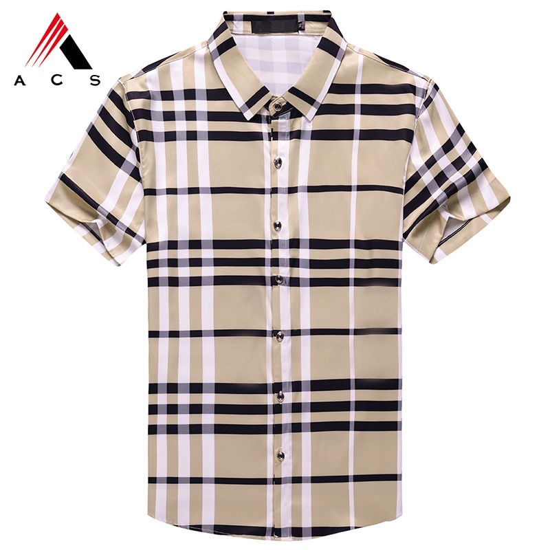 Áo Sơ Mi Ngắn Tay In Họa Tiết Thời Trang Công Sở Dành Cho Nam