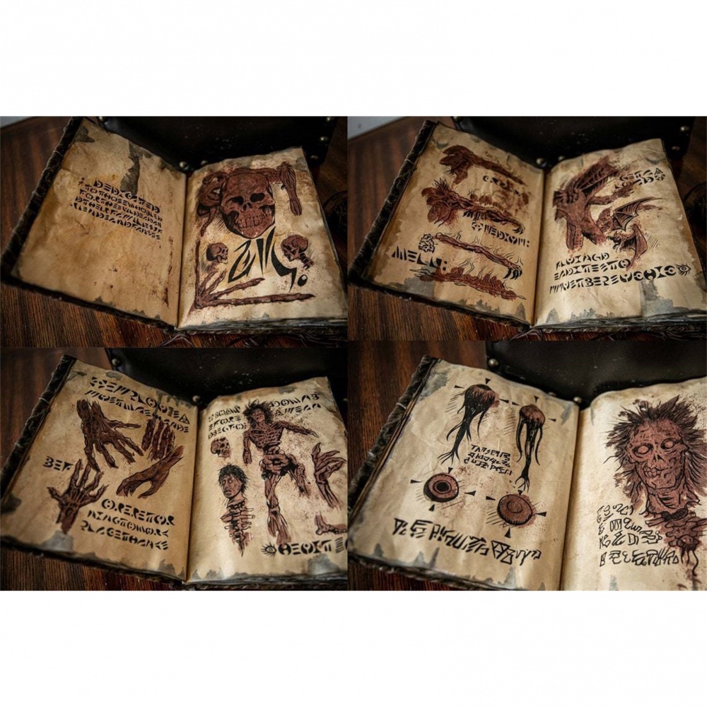 Sổ Tay In Chữ Necronomicon Evil Độc Đáo Trang Trí Nhà Cửa