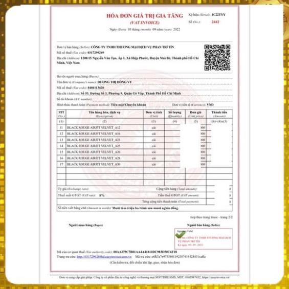 Son Kem Lì Black Rouge/ Son black rouge A12, A22. A18/ Black rouge ver7 A34, A36