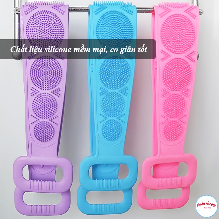 [Mã LIFEHLSALE2 giảm 10% đơn 0Đ] Dây Đai Chà Lưng 2 Mặt Đa Năng bằng silicone kỳ cọ massage tẩy da chết khi tắm 00267