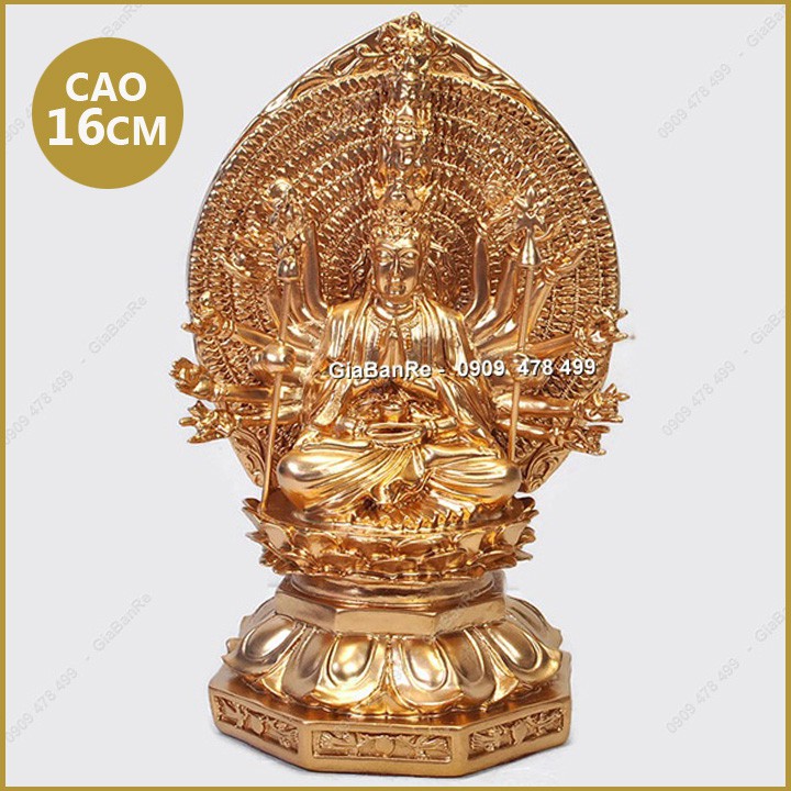 TƯỢNG BỒ TÁT THIÊN THỦ THIÊN NHÃN CHI TIẾT CAO-16CM  - 6868