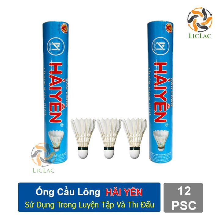 Ống Cầu Lông Hải Yến Cao Cấp 12 quả (Xanh Biển) Hàng Việt Nam Chất Lượng Cao, Được Sử Dụng Trong Luyện Tập Và Thi Đấu