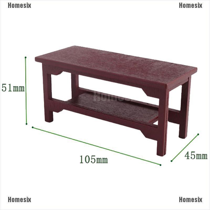 [HoMSI] Retro Tea table 1:12 mini model table Miniature Doll House Decoration SUU