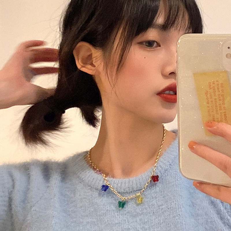 Vòng cổ phối mặt hình cánh bướm thời trang độc đáo dễ phối đồ 191011