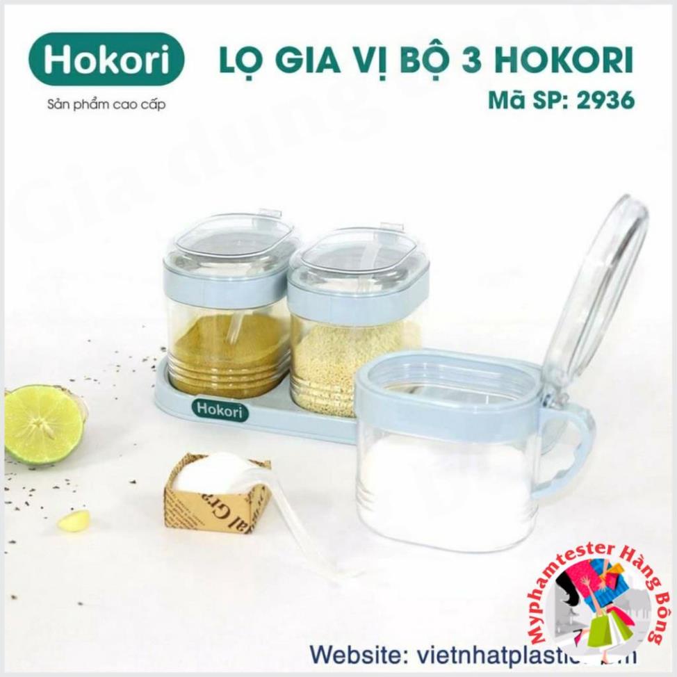 Bộ 3 lọ gia vị hokori cao cấp2936