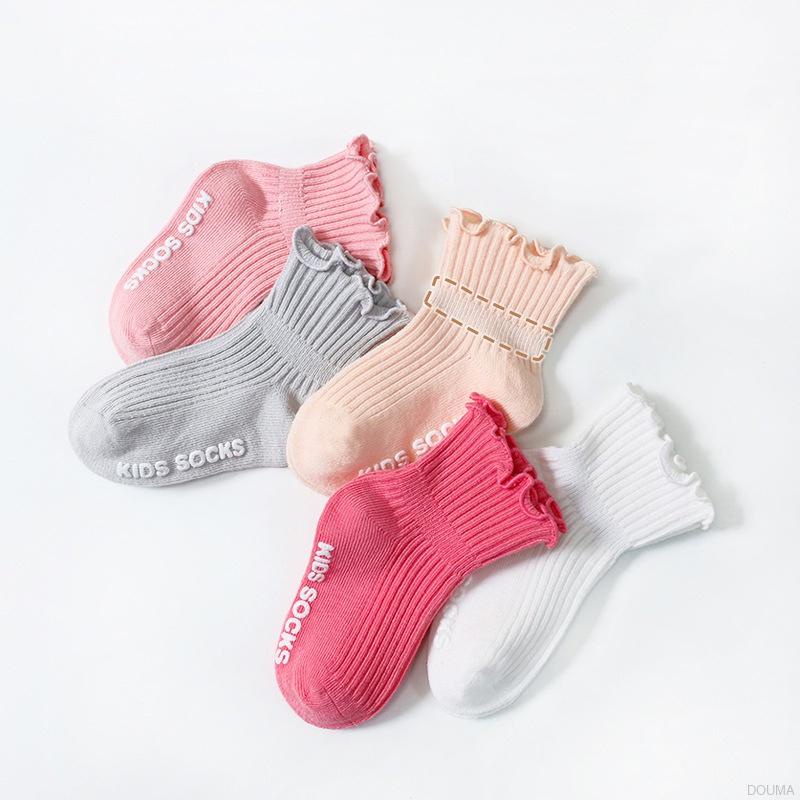 Set 3 Đôi Tất Bằng Cotton Phối Ren Dễ Thương Phong Cách Công Chúa Cho Bé