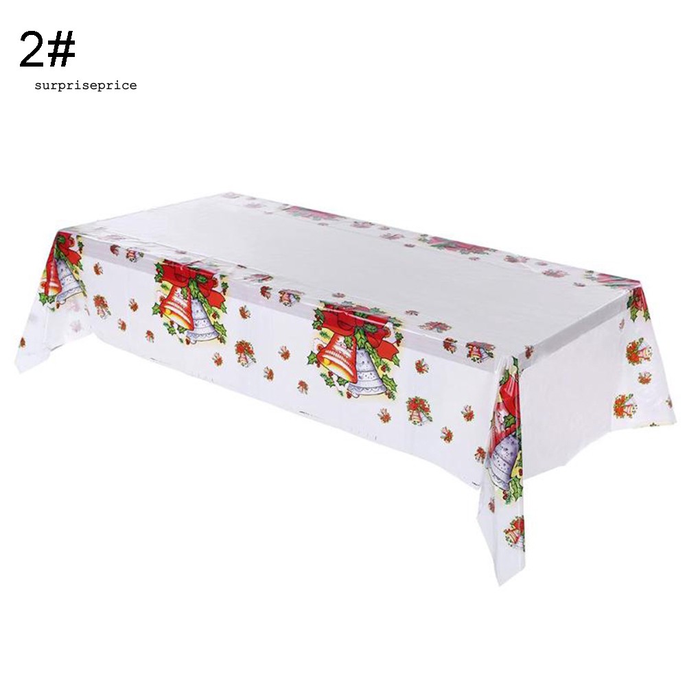 Khăn trải bàn chống thấm nước in hình chủ đề Giáng Sinh kích thước 110x180cm