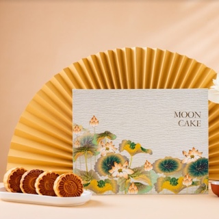 Bảo Ngọc - Bánh Trung thu cao cấp Thu Ngọc Như Nguyệt - Hộp 6 bánh nướng đủ vị mới - độc - lạ, hộp thiết kế siêu đẹp