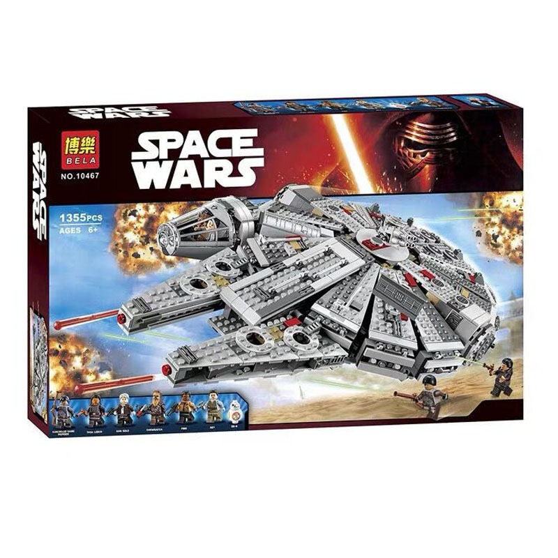 Đồ chơi Lắp ghép Mô hình star war  05007 Bela 10467 Lele 69900 Force Awakens Millennium Falcon  Star War Tàu Falcon