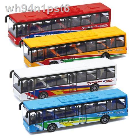 ☈Xe ô tô hợp kim mô hình ô tô đồ chơi trẻ em 15CM pull back bus mô hình ô tô đồ chơi [phát hành ng