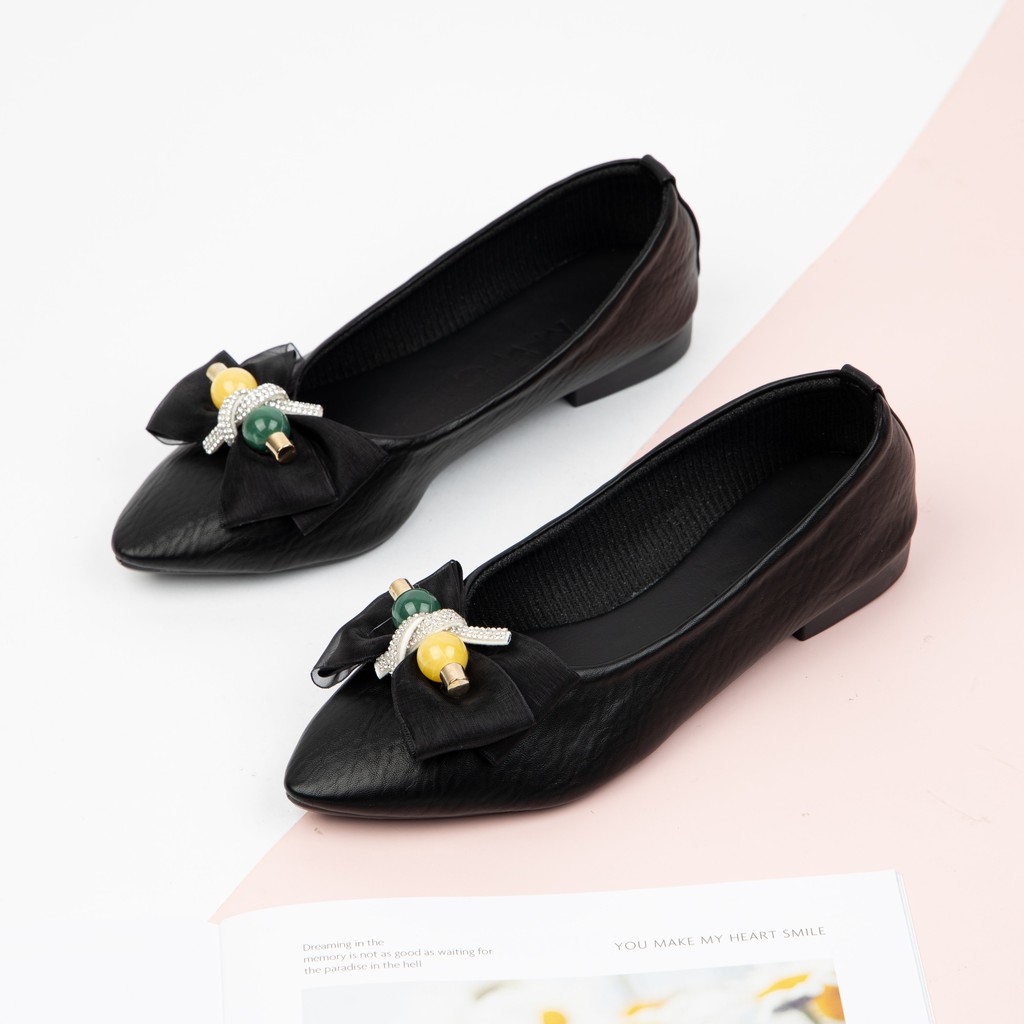 [Mã FATHANG5 giảm 10K đơn 50K] Giày búp bê đính nơ cách điệu siêu xinh MWC NUBB- 2224 | BigBuy360 - bigbuy360.vn