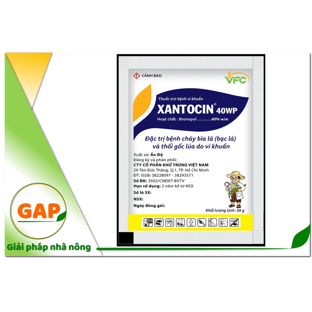 XANTOCIN 40WP - gói 10g - Thuốc đặc trị vi khuẩn cho cây trồng
