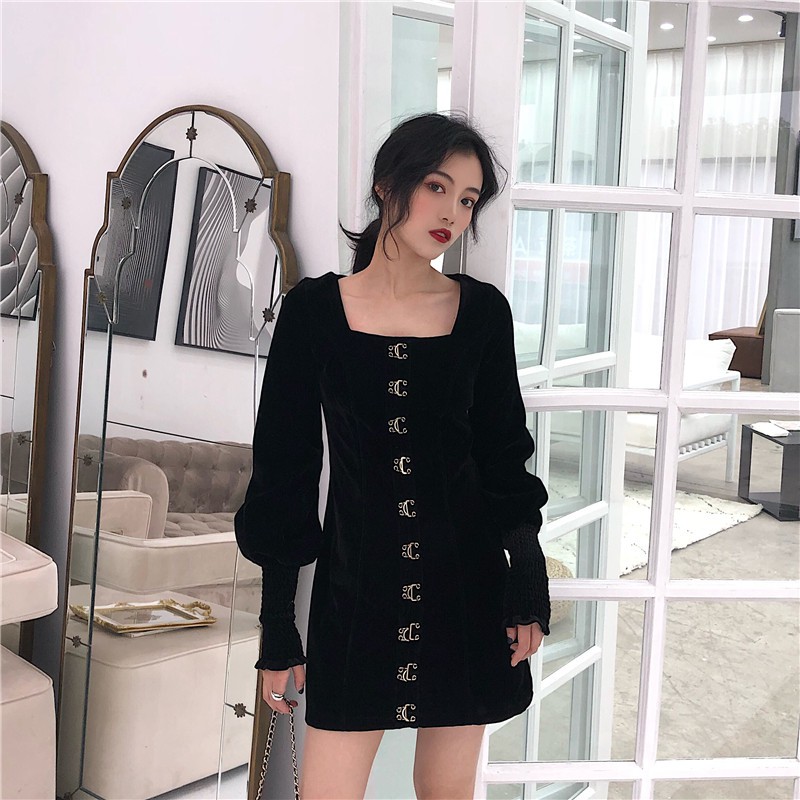Đầm dáng ôm tay dài Emilyshop ulzzang