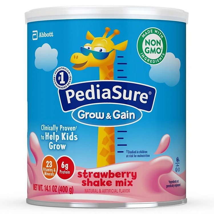 Sữa bột dinh dưỡng PediaSure Grow & Gain hương Vani 400gr nhập Mỹ