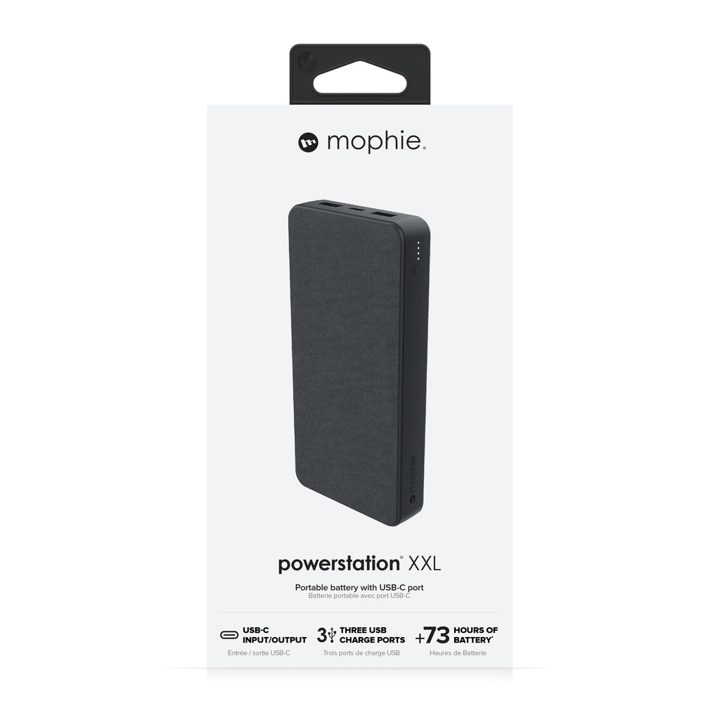 [Mã ELMALL150 giảm 8% đơn 500K] Pin Sạc Dự Phòng Mophie Powerstation Fabric 20000mAh-tích hợp 3 cổng sạc