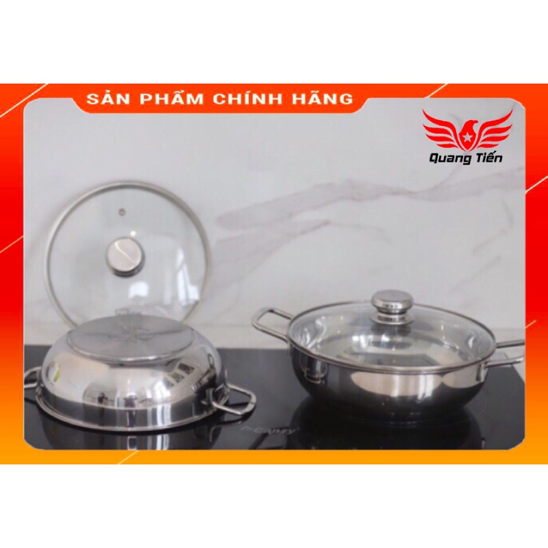 Nồi lẩu inox Fivestar 3 đáy đun từ size 24/26/28 - inox 430