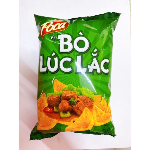 Bánh Snack Poca Bò Lúc Lắc 60g, đồ ăn vặt