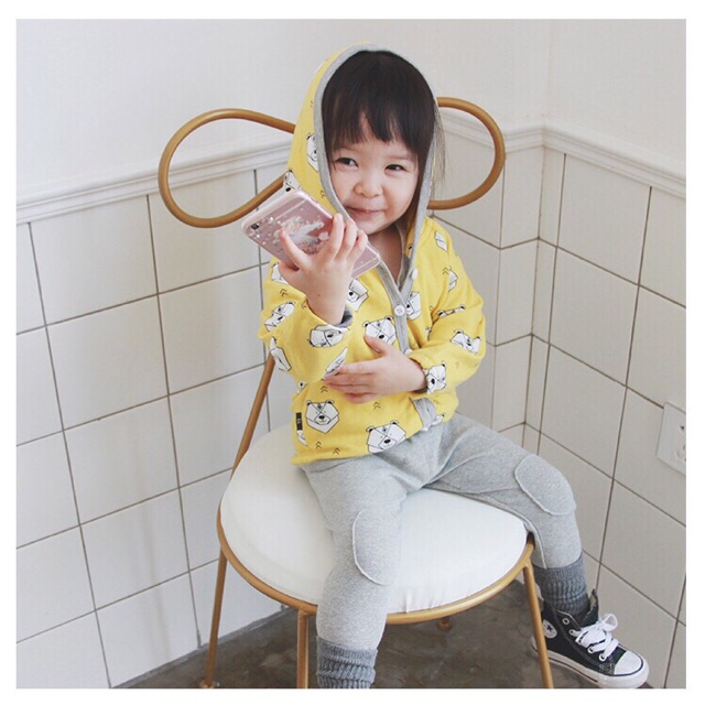 Áo khoác cotton 2 lớp cho bé